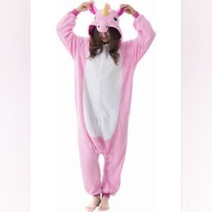 Pink Unicorn Onesie Pajamas Costume Loungeware